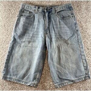 Vintage Route 66 Jean Shorts Men's Size 32 Jorts Light Wash Blue